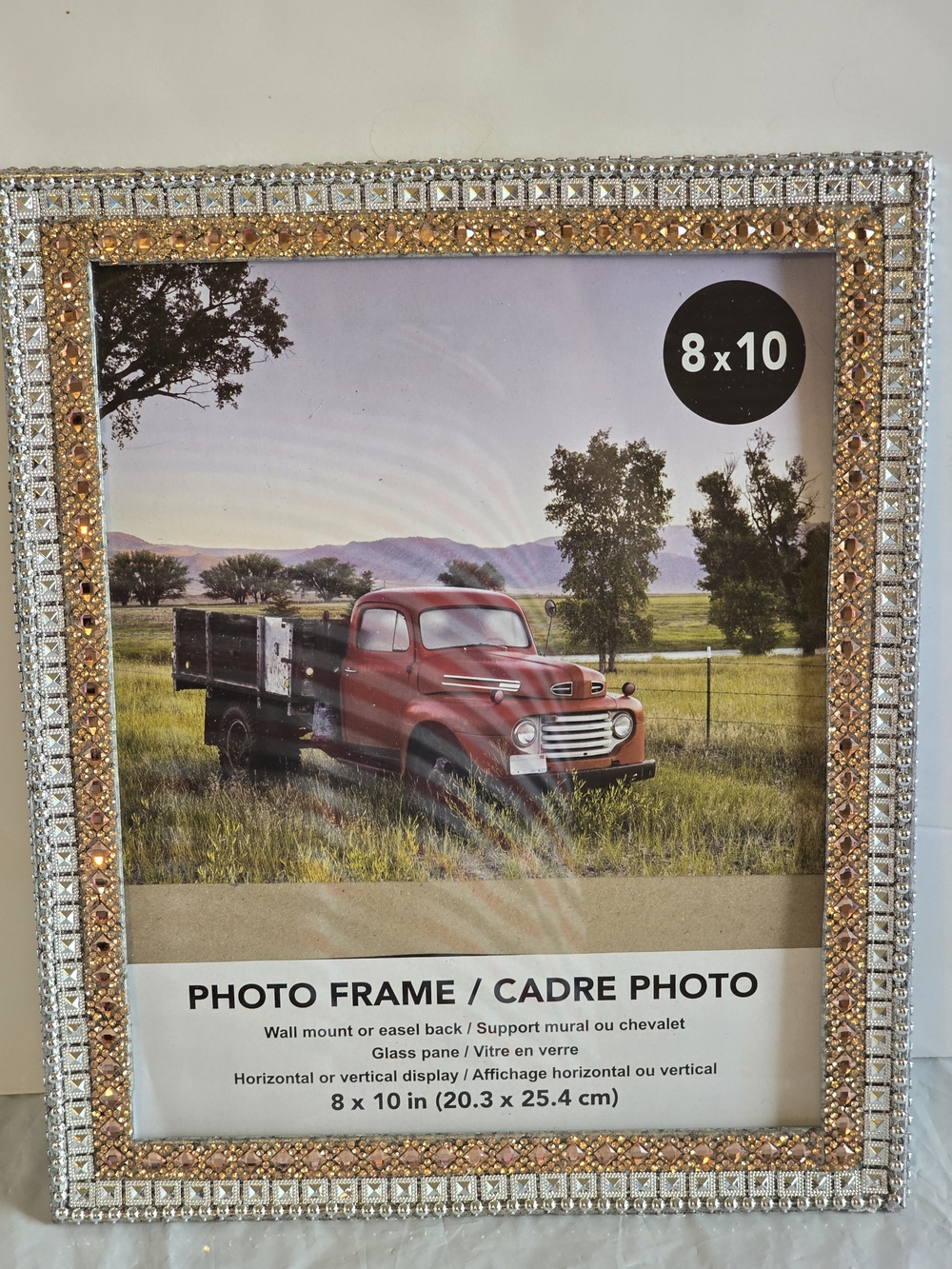 Glittering Gold and Silver 8x10 Photo Frame New Handmade